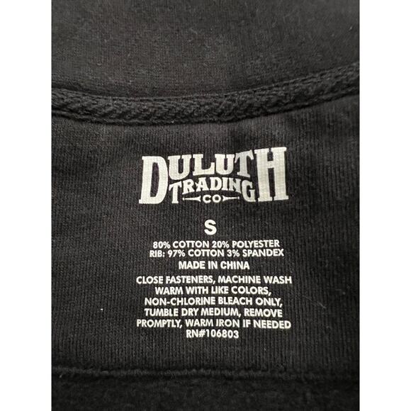 Duluth Trading Womens Black Full Zip Heavyweight Long Sleeve Sweatshirt Size S - Picture 6 of 9